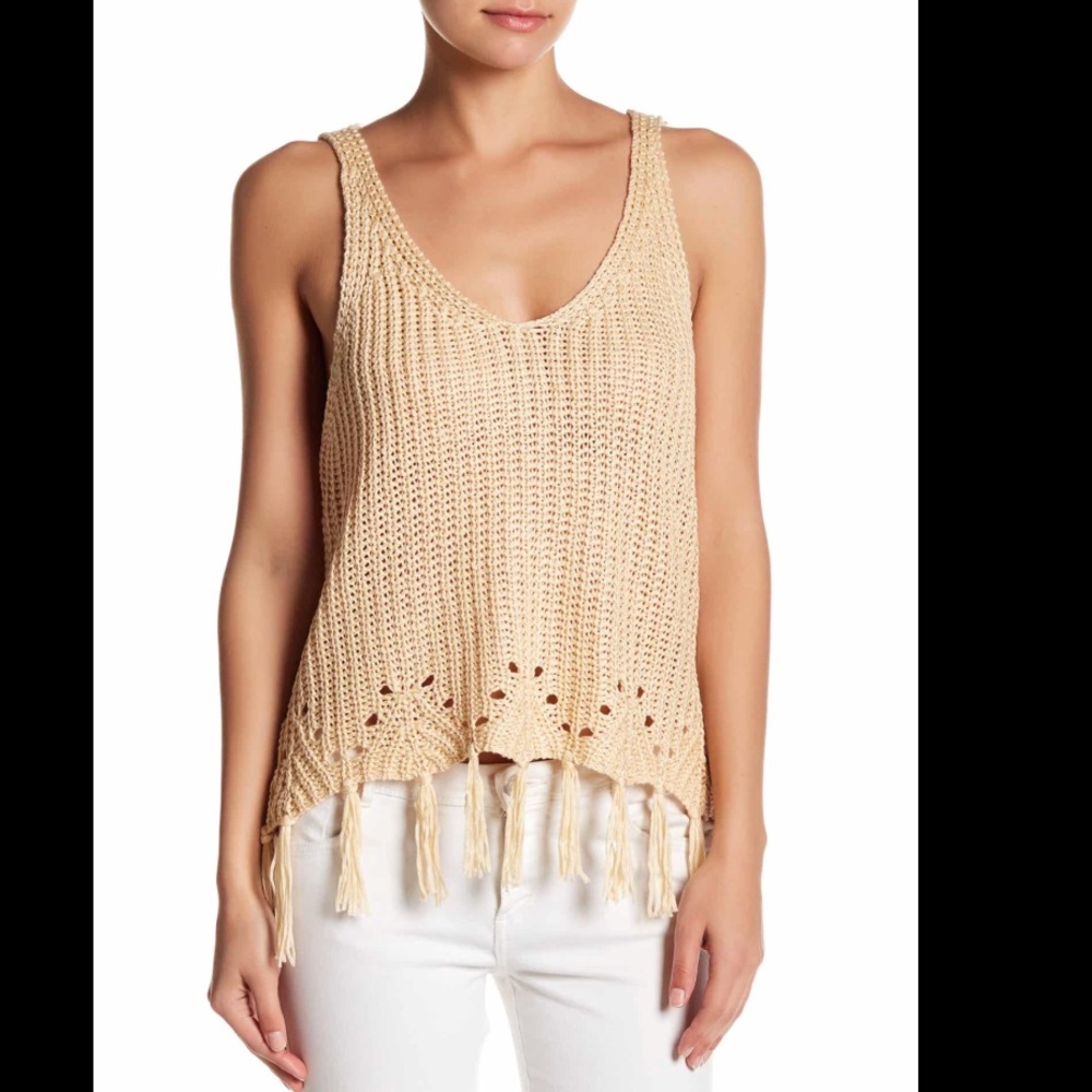 NEW woven heart woven tank